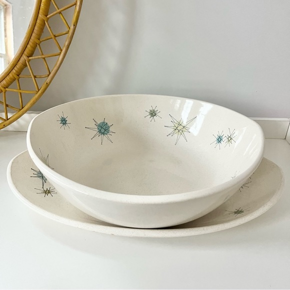 Vintage Atomic Midcentury Franciscan Ware Starburst Oval Serving Dish - Picture 7 of 8